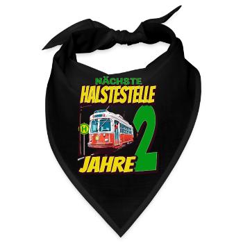 Ich Bin 2 Straßenbahnen - Straßenbahn - Bandana - Schwarz - Vorne