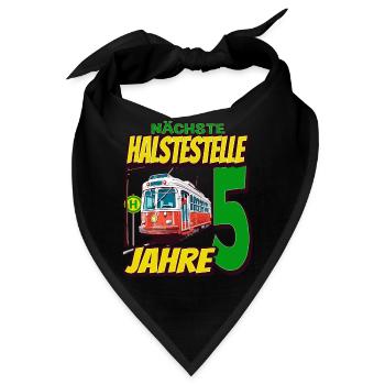 Ich Bin 5 Straßenbahnen - Straßenbahn - Bandana - Schwarz - Vorne