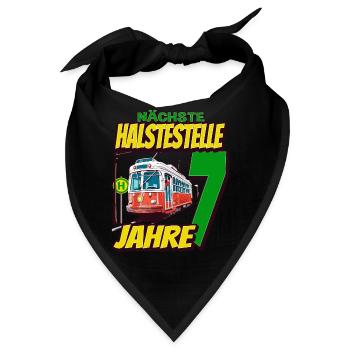 Ich Bin 7 Straßenbahnen - Straßenbahn - Bandana - Schwarz - Vorne