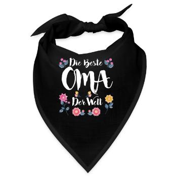 Weltbeste Oma Muttertag coole Oma Granny - Bandana - Schwarz - Vorne