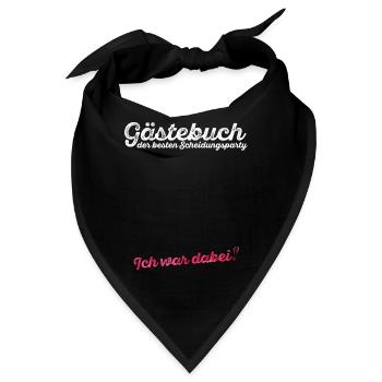 Scheidungsparty Gästebuch Ich war dabei Scheidung - Bandana - Schwarz - Vorne