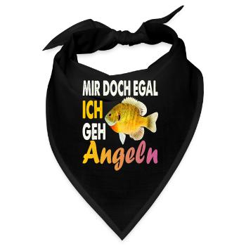 Mir Doch Egal Ich Geh Angeln Mir doch egal - Bandana - Schwarz - Vorne