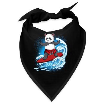 Wellensurfer Surfer Surfen - Bandana - Schwarz - Vorne