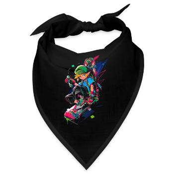 Legendärer Waldjunge: Cooles Boarder Gaming-Design - Bandana - Schwarz - Vorne
