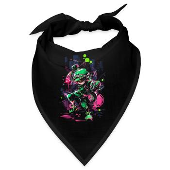 Waldjunge als Gaming-Legende im coolen Design - Bandana - Schwarz - Vorne