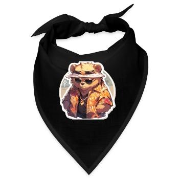 Bär Bären Dicker Bär Bären Papa - Bandana - Schwarz - Vorne