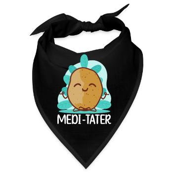 Buddhismus Buddhist Buddha Kartoffel - Bandana - Schwarz - Vorne
