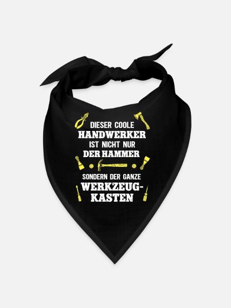 Du Bist Der Hammer Handwerker Profi Im Handwerk - Bandana - Schwarz - Vorne