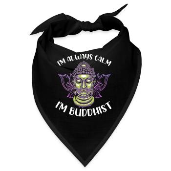 Buddhismus Buddha - Bandana - Schwarz - Vorne