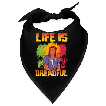 Rastafari Rastafarian Rasta - Bandana - Schwarz - Vorne