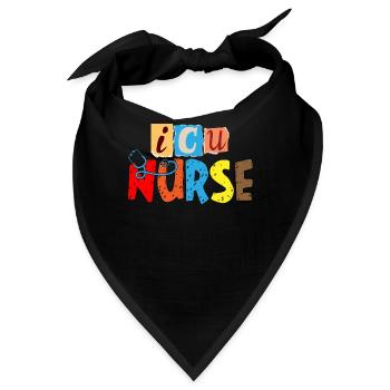 Krankenschwester Stethoskop - Bandana - Schwarz - Vorne