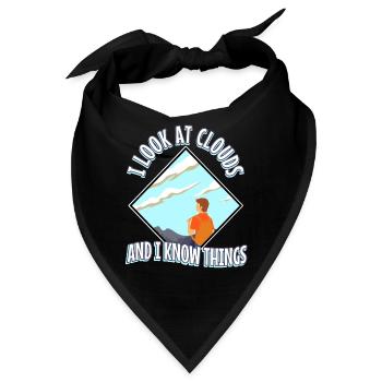 I Look At Clouds And I Know Things - Bandana - Schwarz - Vorne