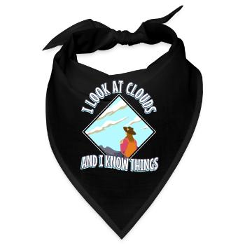 I Look At Clouds And I Know Things - Bandana - Schwarz - Vorne