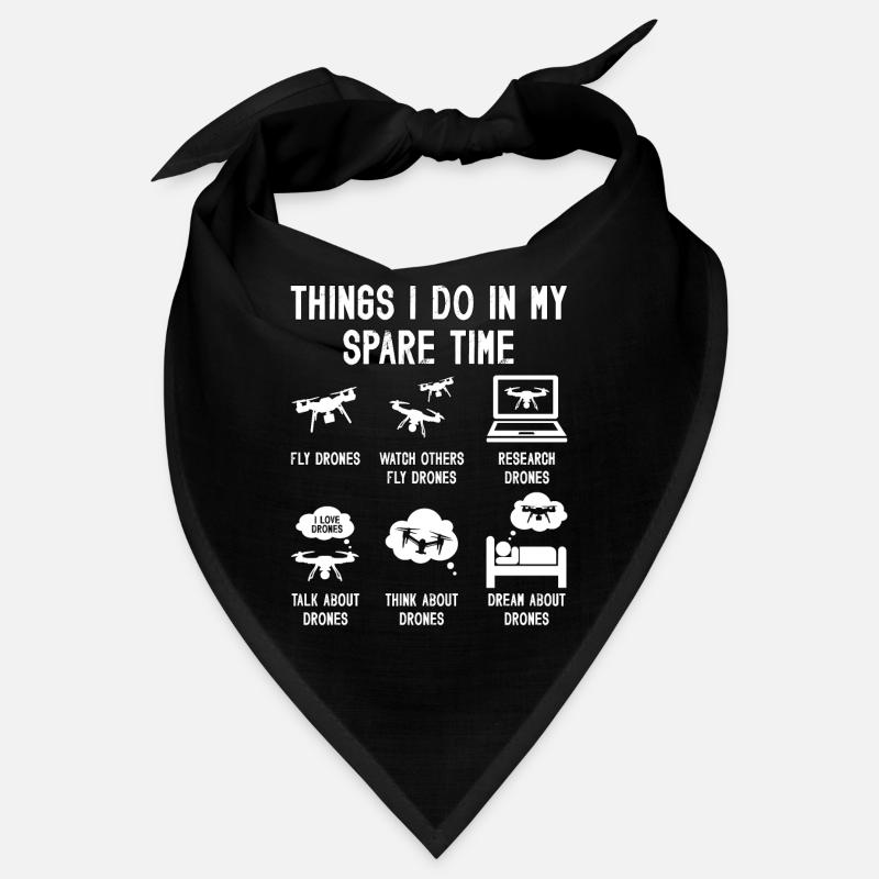Drone Racing Things I Do In My Race Racing Machine - Bandana - Schwarz