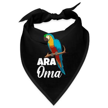 Ara Oma Macaw Grandma Vogelliebhaber Frauen - Bandana - Schwarz - Vorne