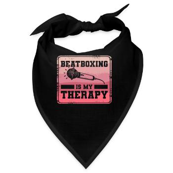 Beatboxen ist meine Therapie Beatbox Beatboxer - Bandana - Schwarz - Vorne