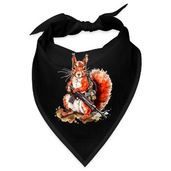 Eichhörnchen ist entschlossen und schwer bewaffnet - Bandana - Schwarz - Vorne