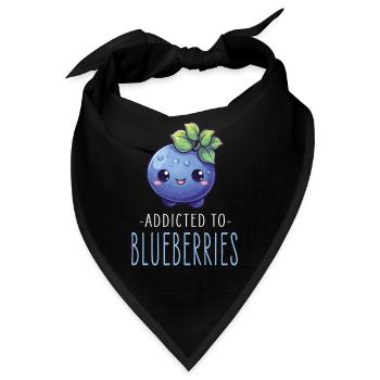 Blaubeere Kawaii - Bandana - Schwarz - Vorne