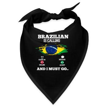 Brasilien - Bandana - Schwarz - Vorne