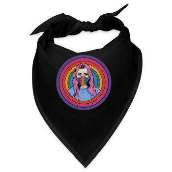 Lesben Gay Pride Bisexuell - Bandana - Schwarz - Vorne