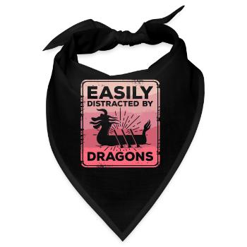 Leicht abgelenkt von Drachen Drachenboot-Paddel - Bandana - Schwarz - Vorne