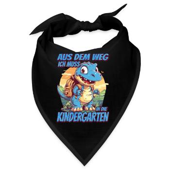 Aus dem Weg ich muss in den Kindergarten - Kita - Bandana - Schwarz - Vorne