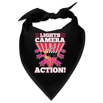Lights camera action - Bandana - Schwarz - Vorne