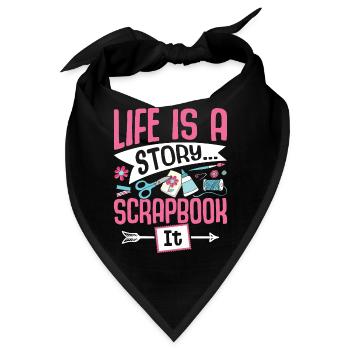 Scrapbooking Scrapbooker - Bandana - Schwarz - Vorne
