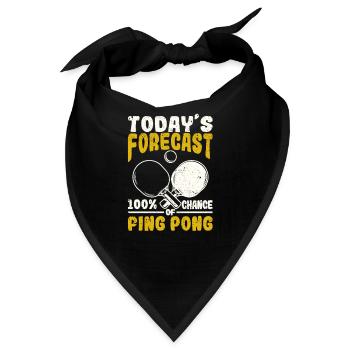 Die heutige Vorhersage 100% Chance auf Ping Pong - Bandana - Schwarz - Vorne