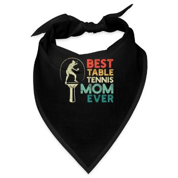 Beste Tischtennis-Mutter aller Zeiten Lustiger - Bandana - Schwarz - Vorne