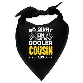 Cousin Cousin Geburtstag Cousin Sprüche Bester - Bandana - Schwarz - Vorne