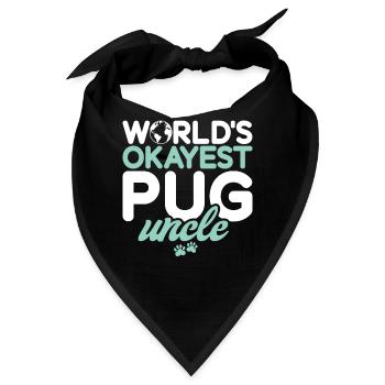 Pug Gifts for Pug Lovers - Bandana - Schwarz - Vorne