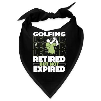 Golf Golfer Golfen Im Ruhestand - Bandana - Schwarz - Vorne