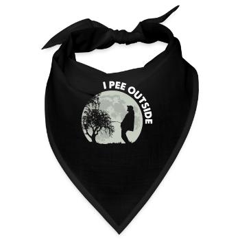 I Pee Outside - Bandana - Schwarz - Vorne