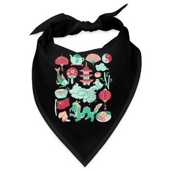 China - Bandana - Schwarz - Vorne
