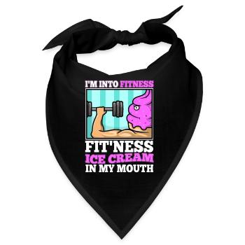 Im into fitness ice cream - Bandana - Schwarz - Vorne