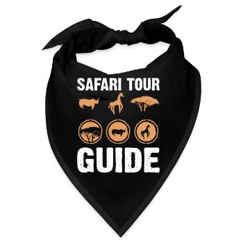 Safari Wildlife Afrika die großen 5 Zoologie - Bandana - Schwarz - Vorne