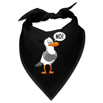 Möwen Nö! sture Möwe Seevogel Seagull - Bandana - Schwarz - Vorne
