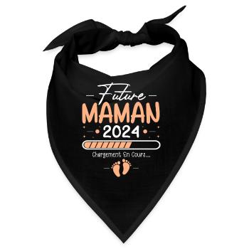 Zukünftige Mutter 2024 Geschenk Neugeborene Mutter - Bandana - Schwarz - Vorne