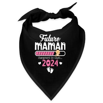 Zukünftige Mutter 2024 Geschenk Neugeborene Mutter - Bandana - Schwarz - Vorne