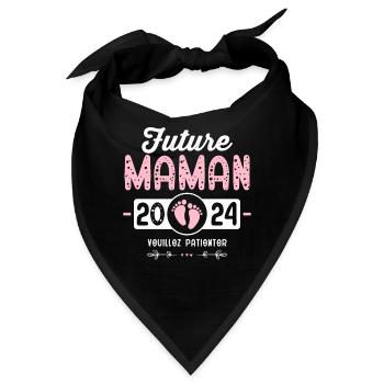 Zukünftige Mutter 2024 Geschenk Neugeborene Mutter - Bandana - Schwarz - Vorne