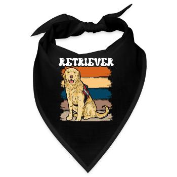 Retriever Diensthund Sprüche Retrievers Haustier - Bandana - Schwarz - Vorne