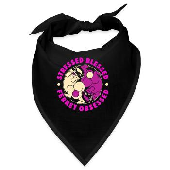 Frettchen Iltis Niedlich - Bandana - Schwarz - Vorne