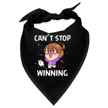 Ich kann nicht aufhören zu gewinnen - Bandana - Schwarz - Vorne