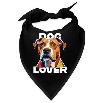 Dog Lover American Stafford - Bandana - Schwarz - Vorne