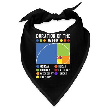 Lustiger Goldener Fibonacci-Zahlenschnitt - Bandana - Schwarz - Vorne