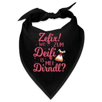 Volksfest Oktober Volksfest Sprüche - Bandana - Schwarz - Vorne