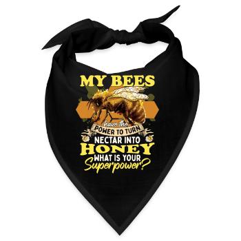 Meine Bienen verwandeln Nektar in Honig - Bandana - Schwarz - Vorne