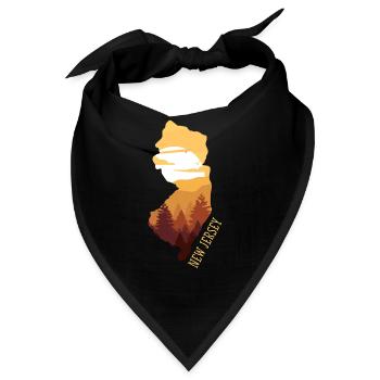 New Jersey - Bandana - Schwarz - Vorne