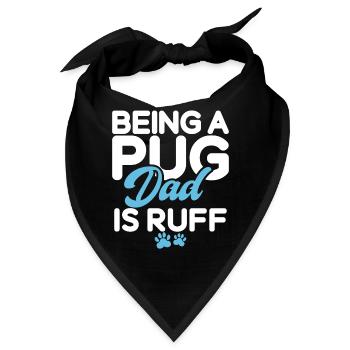 Pug Gifts for Pug Lovers - Bandana - Schwarz - Vorne